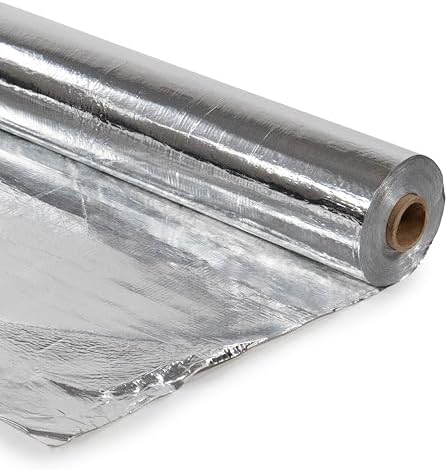 EcoFoil Ultra NT Solid SCIF Radiant Barrier 4' x 125' (500 Square Feet), Non-Perforated SCIF Radiant Barrier Foil for RF Shielding Material to Prevent Electronic Surveillance, EMI, &amp; Other