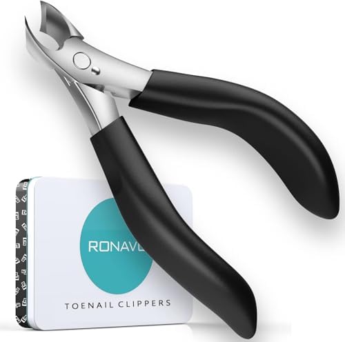 RONAVO Podiatrist Toenail Clippers for Thick Nails &amp; Ingrown Nails,Professional Toenail Cutters Heavy Duty Stainless Steel Pedicure Tool with Wide Jaw&amp;Easy-Grip Handle,Ideal for Seniors,Diabet