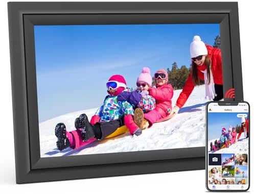 SAMMIX Digital Picture Frame 10.1 Inch WiFi Digital Photo Frame Electronic, IPS Touch Screen, 16GB, Tabletop&amp;Wall-Mounted, Share Photos and Video with Uhale App, Birthday Gifts for Mom Women
