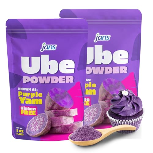 Ube Powder for Baking, 5 oz  Natural Purple Yam Powder by Jans (2-Pack)