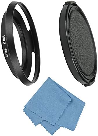 SIOTI 49mm Lens Hood, Matte Treatment Inside, Aluminum Material, Compatible with All Camera Lens S\/C\/N\/F\/O\/P etc.(49mm)