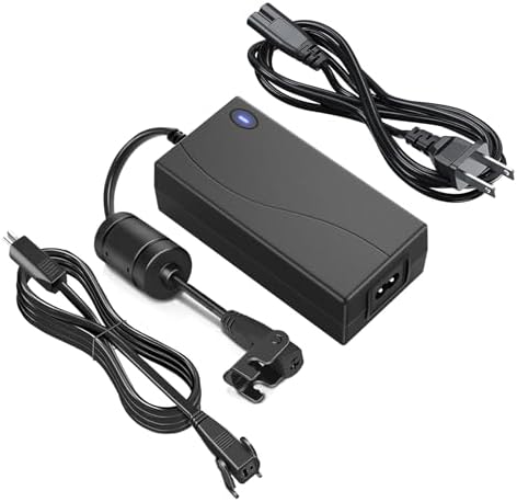 lojiraz 2-Prong AC\/DC Power Adapter for VersaDesk Ultralite VUL3624 36" Electric Height-Adjustable Standing Converter Sit to Stand Desktop Riser Versa Desk Power Supply Cord Charger