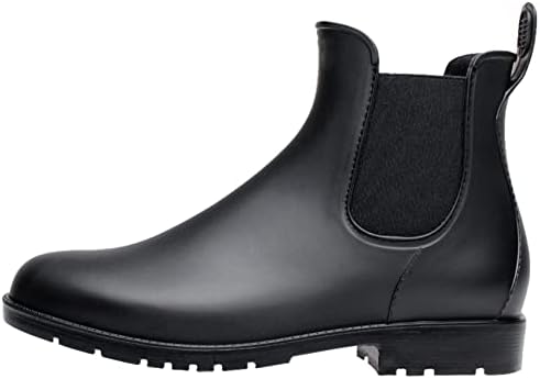 Yvmurain Women's Short Rain Boots Waterproof Anti Slip Rubber Ankle Chelsea Booties