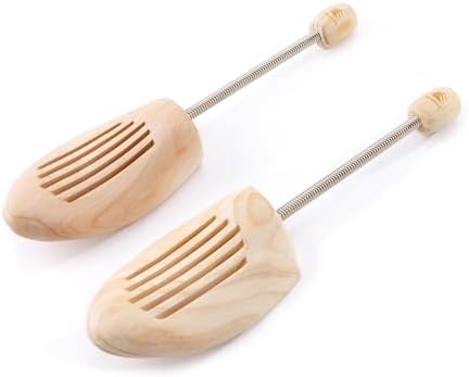 Esvioniq Adjustable Wood Shoe Trees With Spring,Wooden Shoes Tree For Men &amp;Women,Shoe Shaped Shoe Lasts Wooden Shoe Stretcher