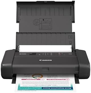 Canon PIXMA TR160 Wireless Portable Printer, 50-Sheet Paper Tray and 1.44" Display