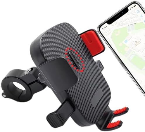 Vehibrckt Bike Phone Mount,Motorcycle Phone Mounts, Aluminum Alloy Mounting Base Handlebar Cellphone Holder for Bicycle Motorcycle ATV Mirror Pole Fits 4''-7'' Smartphones (Bike Phone 