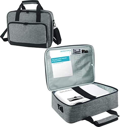 Boczif Projector Case, Portable Storage Travel Case with Laptop Compartment &amp; Adjustable Shoulder Strap for Mini Projector and Accessories