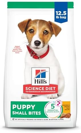 Hill's Science Diet Puppy, Puppy Premium Nutrition, Small Kibble, Dry Dog Food, Chicken &amp; Brown Rice, 12.5 lb Bag