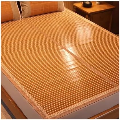 Summer Cooling Sleeping Mat Double-Sided Foldable Bamboo Sleeping Mat for Bed, Floor or Travel \u2013 Breathable, Skin-Friendly, Lightweight &amp; Portable(150x195cm\/59x77in)