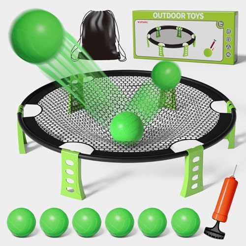 WATUDOU 34" Outdoor Outside Game Sets Include 6 Balls, Round net Game Outdoor Sets for Kids Teens Adults, Ideals Outdoor Game Sets for Kids Teens Ages 6-8 8-12 12-16, Beach Outdoor Outside Game To