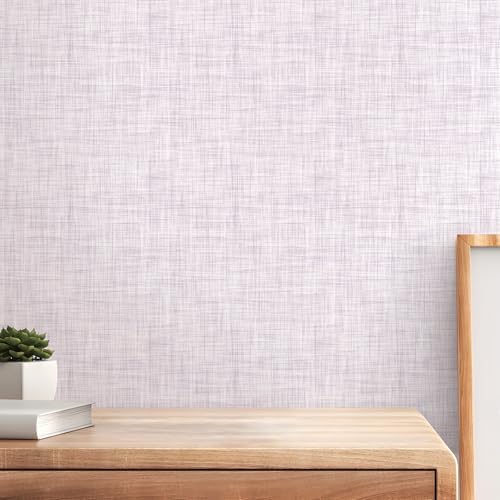 Qianglive Light Pink Grasscloth Wallpaper Peel and Stick Wallpaper Texture Contact Paper 17.3"x120" Vintage Wallpaper Removable Waterproof Wall Paper for Room Walls Cabinets Furniture Drawers 