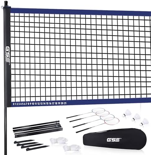 GSE Games &amp; Sports Expert Outdoor Yard Sports Net Game Set for Backyards, Parks, Beach, Lawn. Volleyball Set, Badminton Set OR Volleyball &amp; Badminton Combo Set Available
