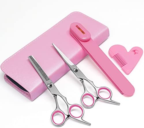 Hair Cutting Kit for DIY Hair Cutting at Home, Hair Scissors, Split Ends Trimmer, Bangs Clips, Professional Hair Cutting Tools for Women, Kids
