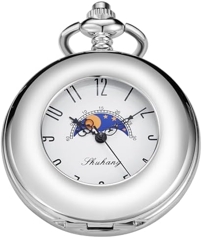 Tiong Bronze Single Opening Eagle Design Mechanical Pocket Watch, Men's Mechanical Movement Roman Digital Dial Pocket Watch