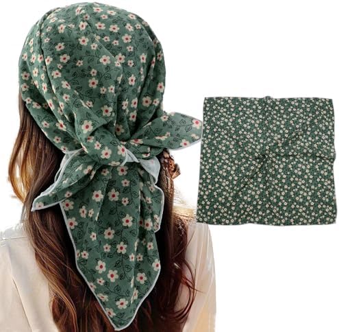 GHTIYLP Bandanas for Women Men 21"x21" Floral Headband Scarf Versatile Hair Bandana Square Head Scarf