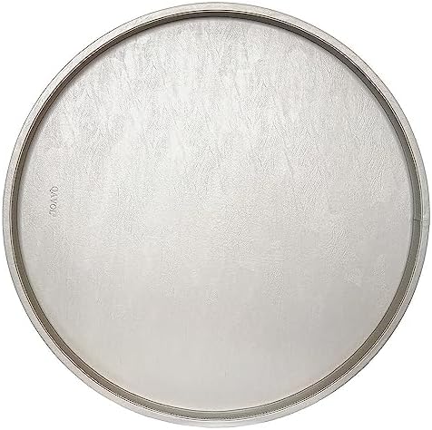 QAVOL 25 * 25 inches high-end Light Luxury Leather Round Oversized Service Tray, Ottoman Tray，Coffee Tray, Food Tray, Family Dinner, Out-of-House Picnic, Party Essential Tray (25 inch Beige)