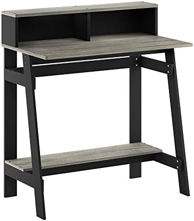 Furinno Simplistic A Frame Computer Desk, Black\/French Oak Grey