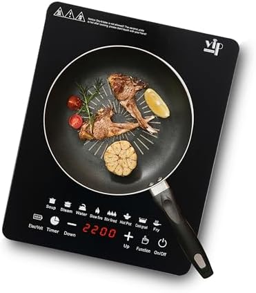 Portable Induction Cooktop Hot Plates, 750W Adjustable Sensor Touch Single Electric Cooktops Countertop Stove with 3-Hour Timer, 8 Cooking Preset Programs, Auto Pot Detection \u0026amp;  Safety Lock, 