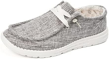BENEKER Women's Loafers Slip On Low Top Sneakers Casual Boat Shoes Comfortable Walking Flats Breathable Canvas Shoes