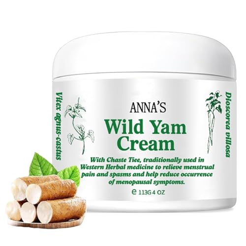 Anna's Wild Yam Cream, Wild YamCream Organic for HormoneBalance,Promoting Perimenopause &amp;Menopause support