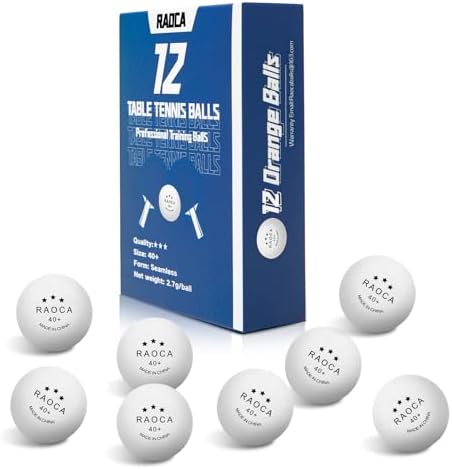Raoca Ping Pong Balls 3-Star Table Tennis Balls, 40+ ABS Outdoor and Indoor Ping-Pong Balls for Training
