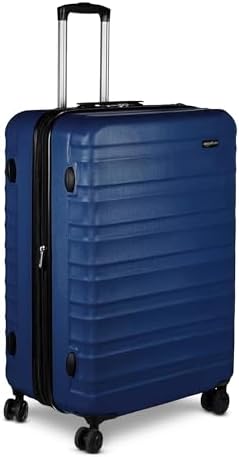 Amazon Basics 30" Hardside Large Checked Luggage, Hardshell Suitcase With Wheels, Expandable For Up to 15% More Space, With Scratch-Resistant Surface, Four Multi-directional Wheels, Navy Blue