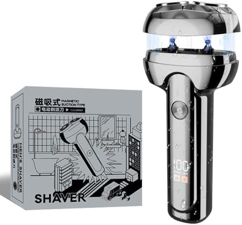 RUIM Electric Razor for Men, Wet\/Dry Rotary Shaver, Waterproof Beard Trimmer with Two Blades and Type-C Fast Charging