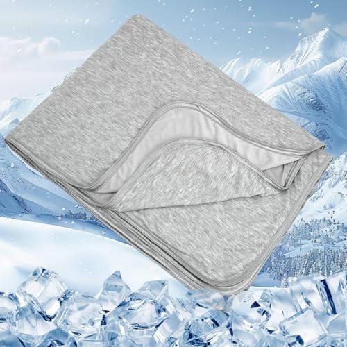 Cooling Blankets for Hot Sleepers, Summer Blanket Thin Lightweight Breathable Soft Cold Blanket for Sleeping Summer, Absorbs Heat to Keep Body Cool for Night Sweats Adults Children (Twin 60" x 80&
