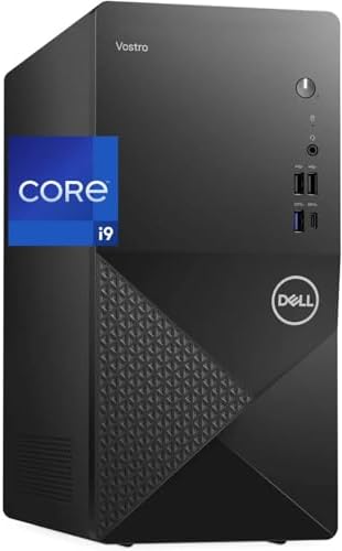 Dell Vostro 3030 Tower Desktop Computer, Intel Core i9-12900K, 64GB RAM, 4TB NVMe SSD, Intel UHD 770 Graphics, Wi-Fi, Bluetooth, Windows 11 Pro - AI Copilot, Black
