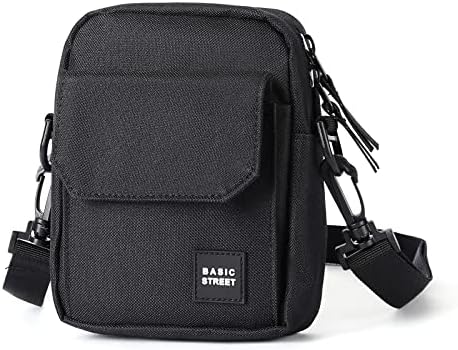 PAUBACK Crossbody Bag for Mens,Travel Passport Wallet Bag for Men for Cell Phone, Small Neck Pouch Side Shoulder Bag for Men