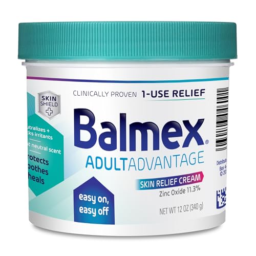 Balmex Adult Rash Relief Barrier Cream For Incontinence Care, Easy-On, Easy-Off, 12oz