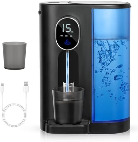 Automatic Mouthwash Dispenser for Bathroom: 20.3Oz Mouth Wash Dispensers with Magnetic Cup Holder, 4 Levels, Wall Mounted, Electric Auto Mouthwash Dispenser for Kids Adults, Bathroom Accessories Black