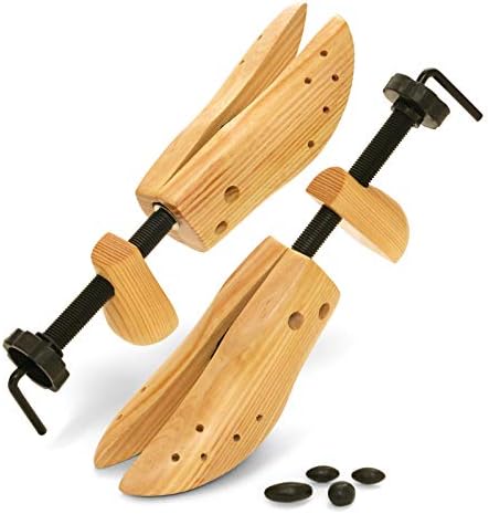 Plixio Shoe Stretcher Women and Men's Shoe Widener - Wooden Expander for Wide Feet, Bunions or Calluses (2 Pack)