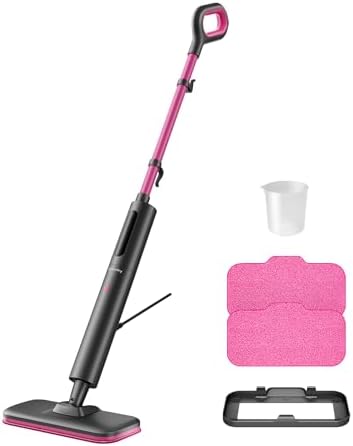 Schenley Steam Mop Cleaner Powerful - 15s Fast Heat-Up, Chemical-Free for Hardwood\/Tile\/Laminate &amp; Floors\/Walls, Washable Pads, 3 Modes for Carpet, Lightweight, Self-Standing, Sleek Design