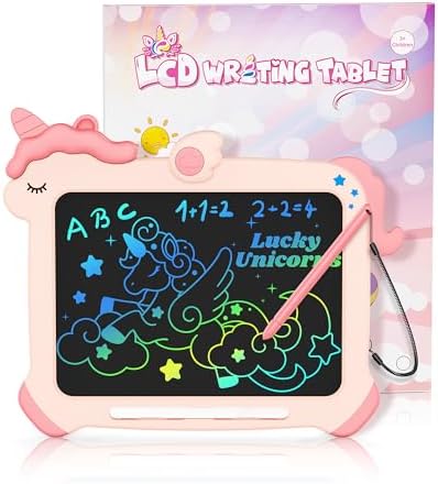 bravokids LCD Writing Tablet for Kids,Toys for 2 3 4 5 6 Year Old Girl Gifts,8.5 Inch Toddler Doodle Board Drawing Tablet, Unicorn Toys, Christmas Birthday Gifts (Pink)