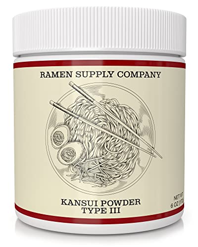 Kansui Powder for Making Fresh Ramen Noodles - Type 3 - Special Blend for Thin, Firm and Low Hydration Ramen Noodles (6 Oz)