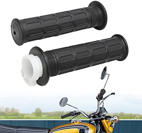 7\/8" Handlebar Twist Grip Throttle Sleeve Tube for Honda CB350 CB 360 450 500 550 650 750 GL1000, Alpha Rider 22mm Non-Slip-Rubber Handle Grip Included Push Pull Throttle Tube Replaces 53141-300-