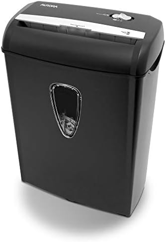 Aurora AS890C 8-Sheet Cross-Cut Paper\/Credit Card Shredder with Basket