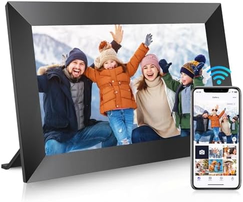 Uhale 10.1" Digital Picture Frame with 32GB Storage Support SD Card, Electronic Photo Frames with 1280x800 HD IPS Touch Screen, Instantly and Securely Share Memories, Send Wishes from Anywhere