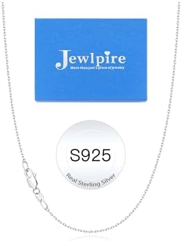 Jewlpire Italian 1mm 1.2mm Cable Chain 925 Sterling Silver Chain Necklace for Women, 14K Plated Gold Chain for Women Thin &amp; Dainty &amp; Sturdy Women's Chain Necklaces, 14 16 18 20 22 24 Inch