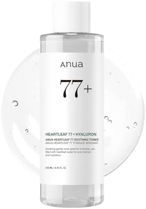 Anua Heartleaf 77 Soothing Toner I pH 5.5 Trouble Care, Calming Skin, Refreshing, Hydrating, Purifying, Cruelty Free, Vegan,(250ml \/ 8.45 fl.oz.)