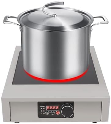 Commercial Induction Cooktop, Professional Electric Stove Hot Plate 3500W 110V with Led Display, Portable Induction Burner Single Stove Burner Electric for Cooking, 17.72 * 13.78 * 4.72 In, induction 