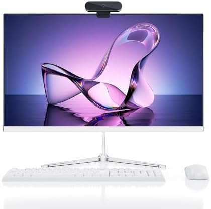 23.8" All in One Desktop Computer, with Wireless Keyboard &amp; Mouse Kit, 2.9GHz Intel CPU, FHD, 16GB RAM, 512GB SSD, Windows 11, WiFi 6, Bluetooth 5.2, 720P Webcam, Quiet &amp; Fast Run for Home