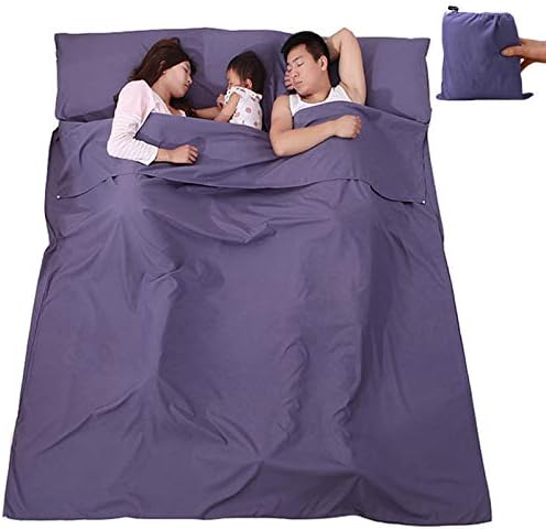 V VILISUN Sleeping Bag Liner, Lightweight Portable, Soft Travel and Camping Sheet, with Compact and Carry Bag, for Travel, Hotel