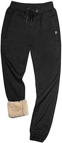 Gihuo Men's Sherpa Lined Athletic Sweatpants Winter Warm Track Pants