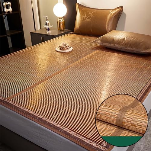 Summer sleeping mat bamboo,Double-Sided Cooling Bed Sheet Air Conditioning Mat,Folding Smooth Air Conditioning Mat for Bed,bamboo bed mat cooling summer sleeping mat,bamboo and rattan woven cooling ma