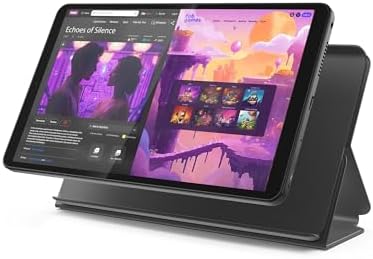 Lenovo Tab One - Lightweight Tablet - up to 12.5 Hours of YouTube Streaming - 8.7" HD Display - 4 GB Memory - 64 GB Storage - MediaTek Helio G85 - Includes Folio Case