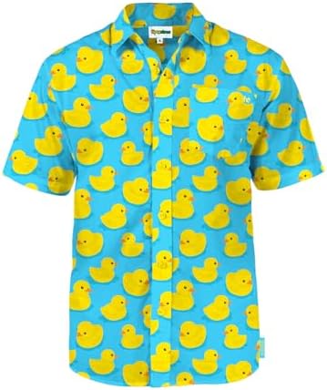 Tipsy Elves Hawaiian Men's Shirt - Men's Casual Beach and Summer Party Shirt - Stretch Fabric, Fashionable Slimming