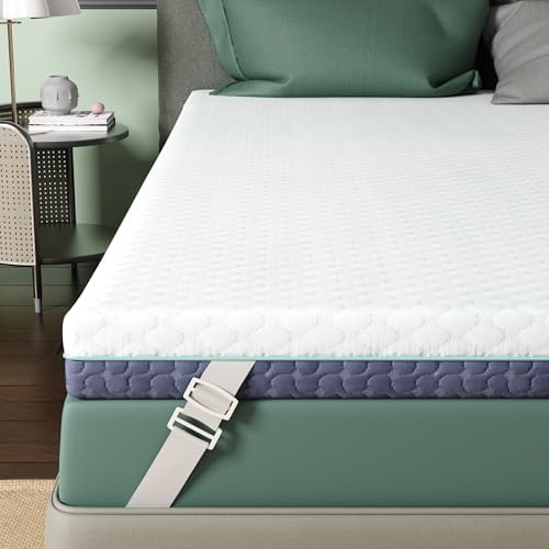 Releep 3 inch Firm Twin Mattress Topper for College Dorm, Memory Foam Bed Topper with Soft &amp; Firm Options for Back Pain Relief, Mattress Topper with 2-Sided Cover, CertiPUR Certified, Dorm Bed