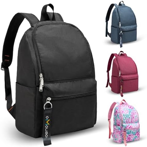 OMOUBOI Casual Daypacks Superbreak Backpack 14 inch Laptop Backpack for Women &amp; Men Fits Tourism Business (Black)